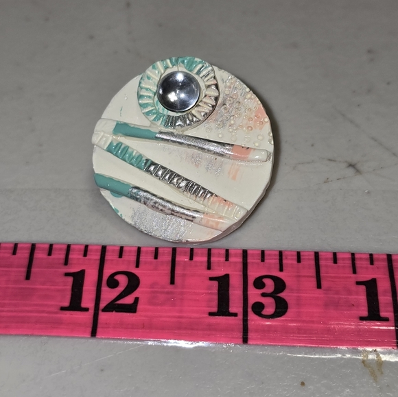 Vintage Handmade Acrylic 80s Miami Vice Post Earrings 14 - Picture 3 of 3